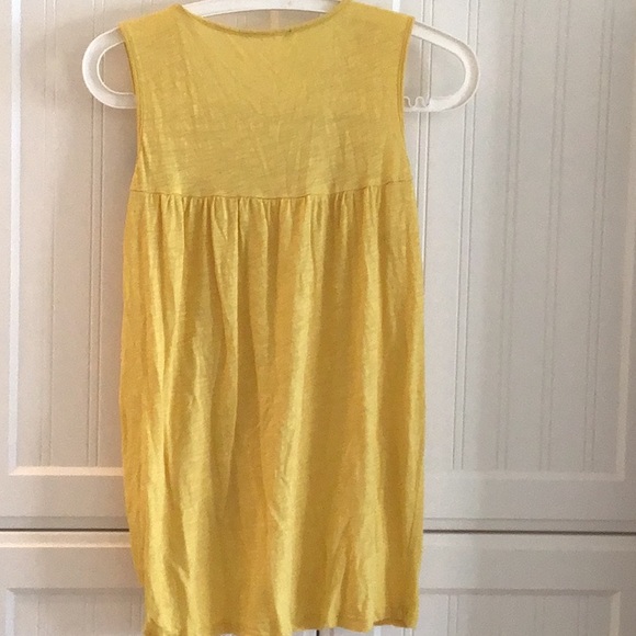 Smock style, embellished swingy cotton tank. Size L - Picture 3 of 7